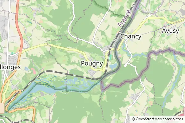 Mapa Pougny