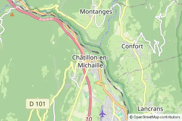 Mapa Châtillon-en-Michaille