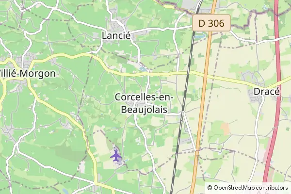 Mapa Corcelles-en-Beaujolais