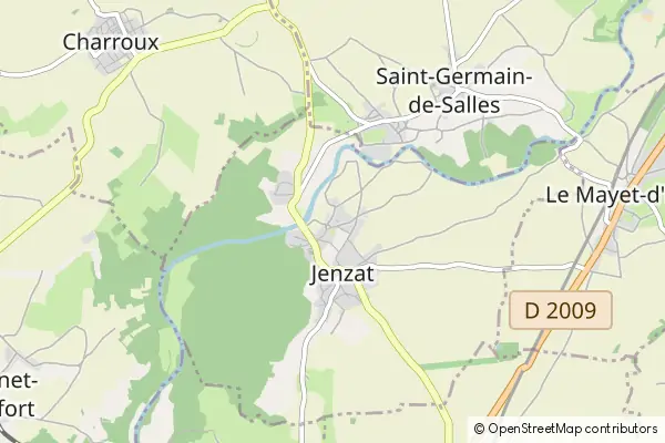 Mapa Jenzat