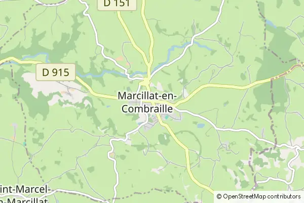 Mapa Marcillat-en-Combraille