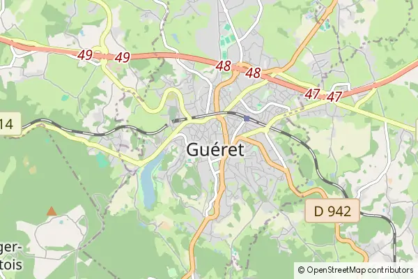 Mapa Guéret