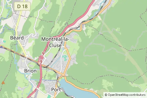 Mapa Montréal-la-Cluse