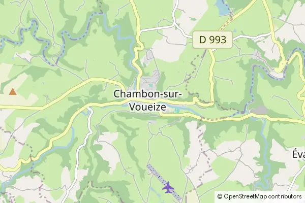 Mapa Chambon-sur-Voueize