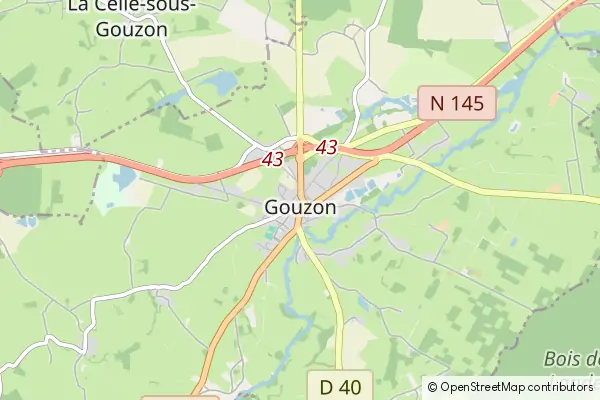 Mapa Gouzon