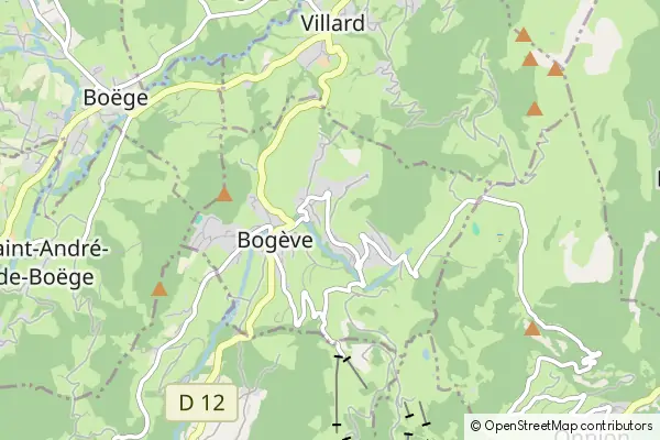 Mapa Bogève