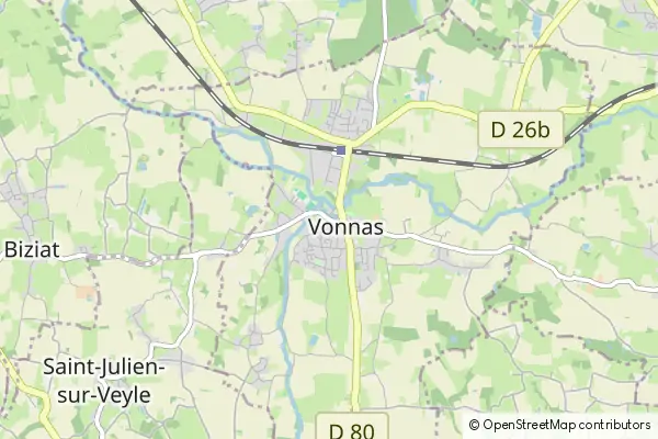 Mapa Vonnas