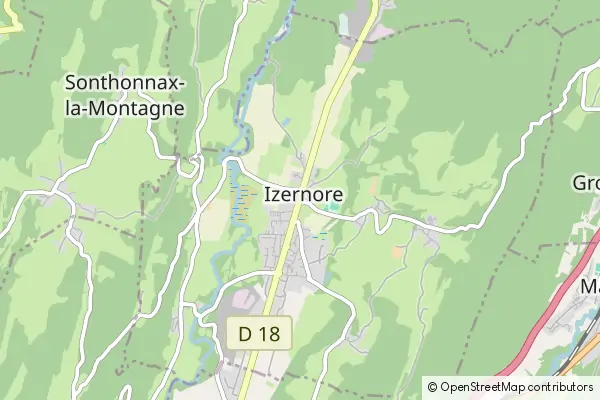 Mapa Izernore