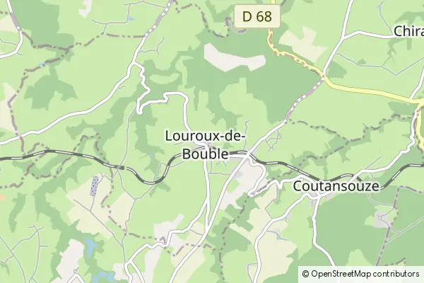 Mapa Louroux-de-Bouble