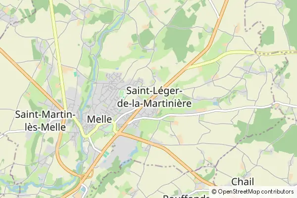 Mapa Saint-Léger-de-la-Martinière