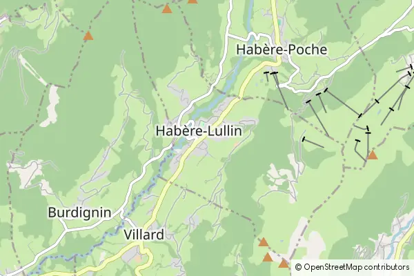 Mapa Habère-Lullin