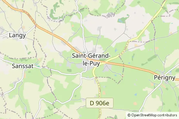 Mapa Saint-Gérand-le-Puy