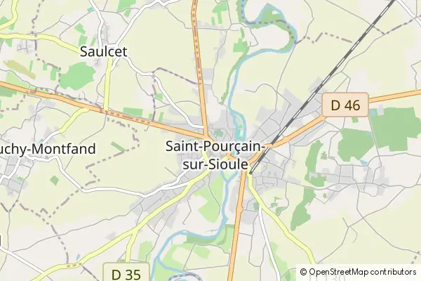 Mapa Saint-Pourçain-sur-Sioule