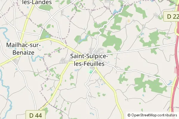 Mapa Saint-Sulpice-les-Feuilles