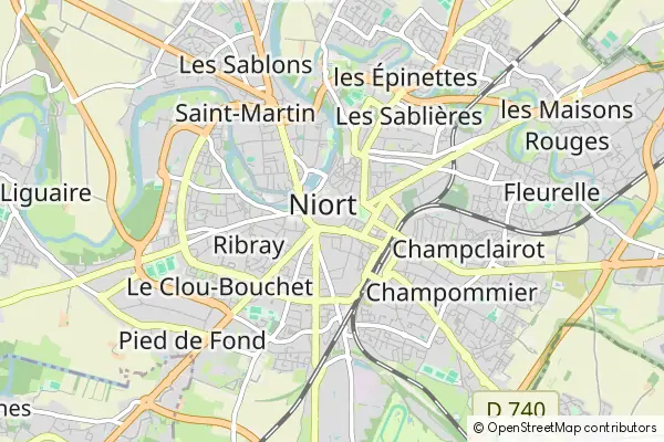 Mapa Niort