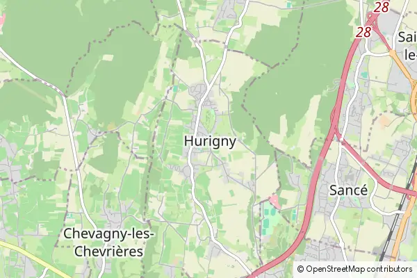 Mapa Hurigny