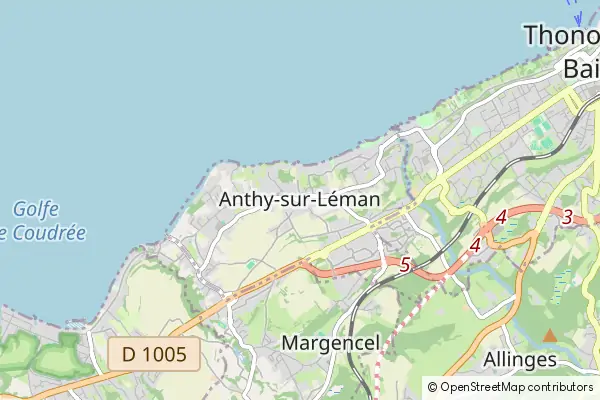 Mapa Anthy-sur-Léman