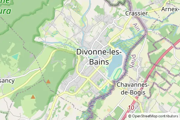 Mapa Divonne-les-Bains