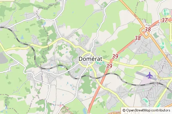 Mapa Domérat