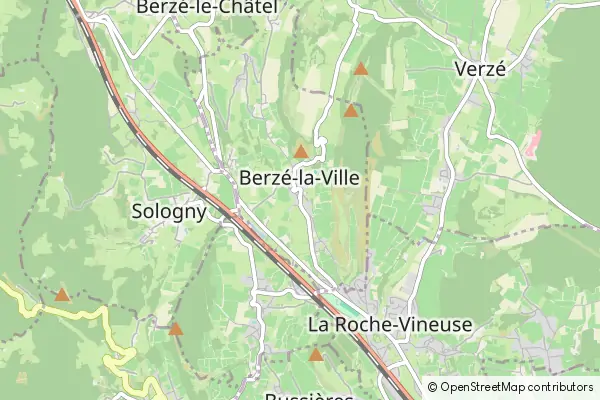 Mapa Berzé-la-Ville