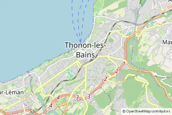 Mapa Thonon-les-Bains