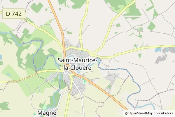 Mapa Saint-Maurice-la-Clouère