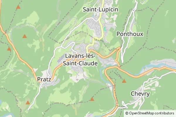 Mapa Lavans-lès-Saint-Claude