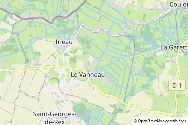 Mapa Le Vanneau-Irleau