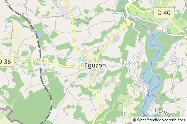 Mapa Éguzon-Chantôme