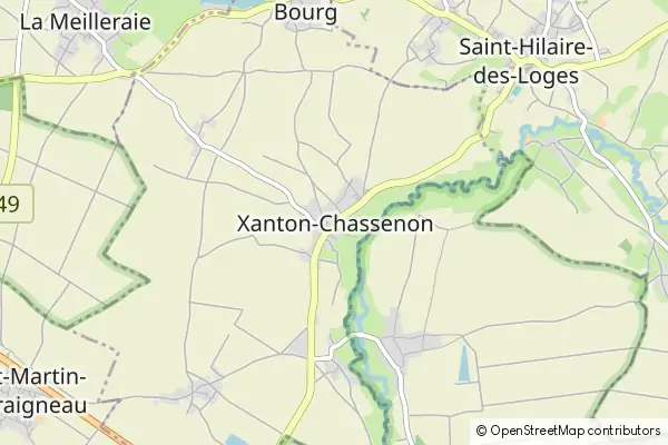 Mapa Xanton-Chassenon