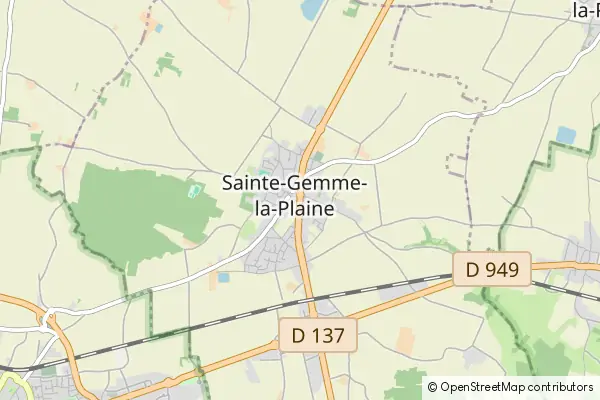 Mapa Sainte-Gemme-la-Plaine