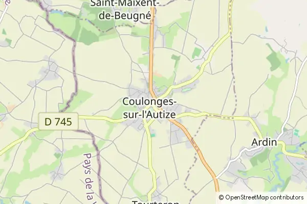 Mapa Coulonges sur l'Autize