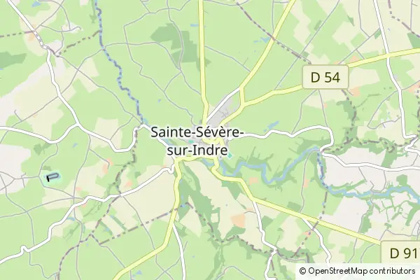 Mapa Sainte-Sévère-sur-Indre