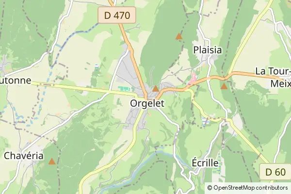 Mapa Orgelet