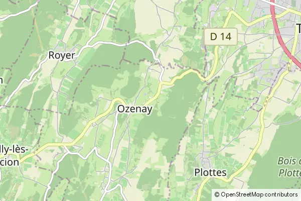 Mapa Ozenay