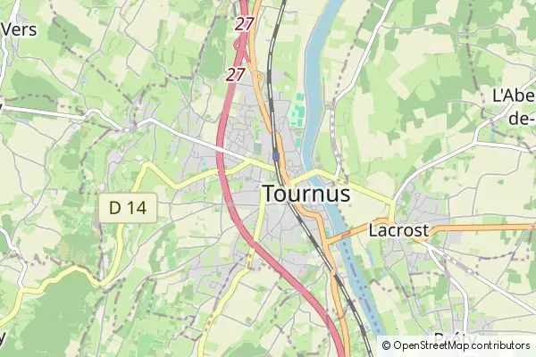 Mapa Tournus