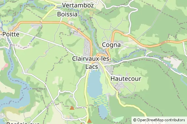 Mapa Clairvaux-les-Lacs