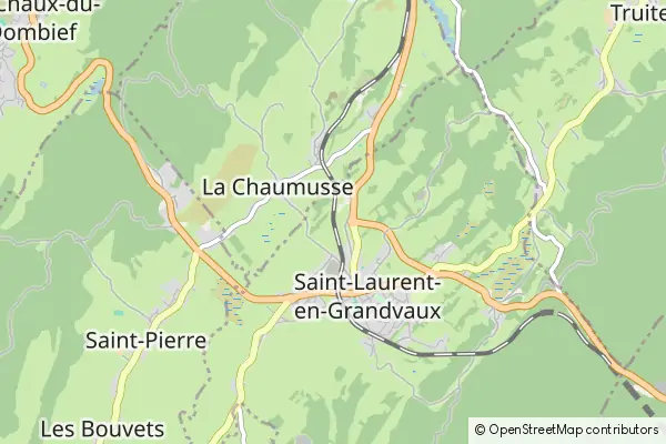 Mapa Saint-Laurent-en-Grandvaux