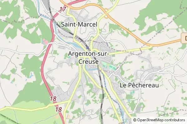 Mapa Argenton-sur-Creuse