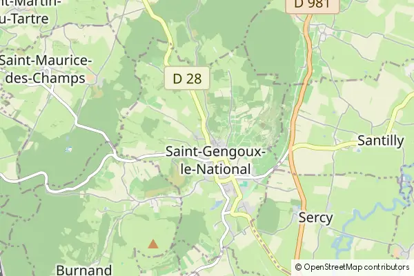 Mapa Saint-Gengoux-le-National