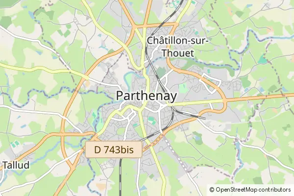 Mapa Parthenay