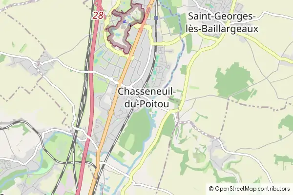 Mapa Chasseneuil-du-Poitou