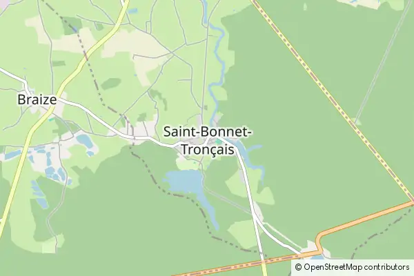 Mapa Saint-Bonnet-Tronçais