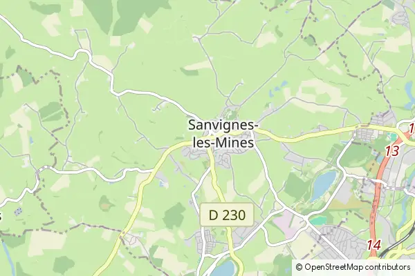 Mapa Sanvignes-les-Mines