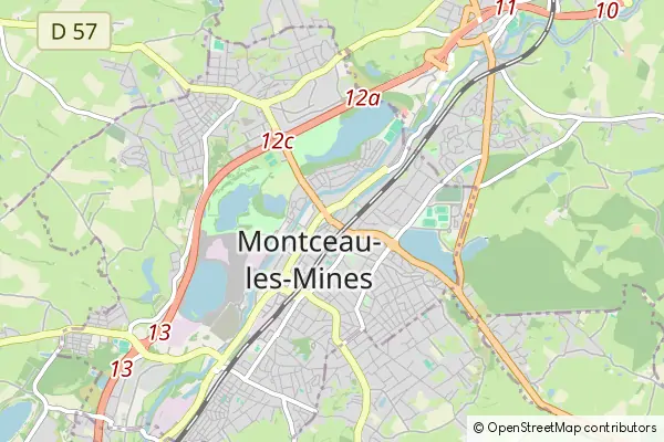 Mapa Montceau-les-Mines