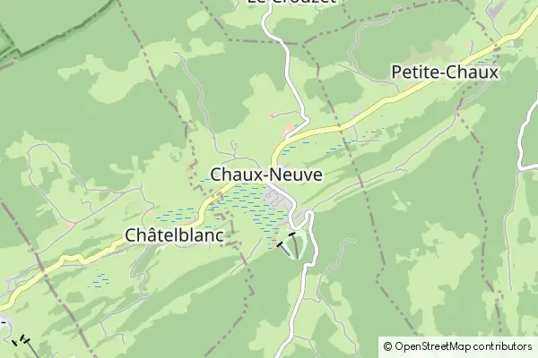 Mapa Chaux-Neuve