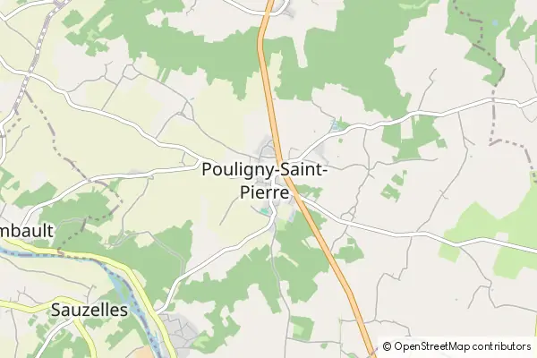 Mapa Pouligny-Saint-Pierre