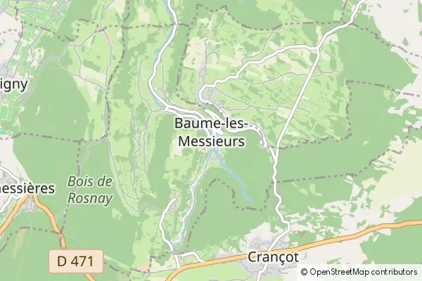 Mapa Baume-les-Messieurs