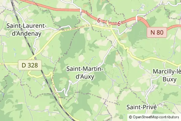 Mapa Saint-Martin-d'Auxy