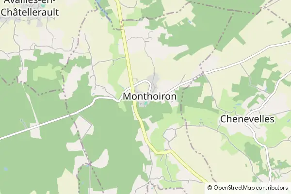 Mapa Monthoiron